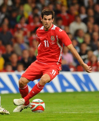 09.09.09 - World Cup Qualifying Group 4 Wales v Russia Wales' Joe Ledley  