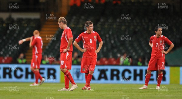 09.09.09 -  Wales v Russia - World Cup 2010 Qualifier Group Four - David Edwards of Wales looks dejected after a Russian goal. 