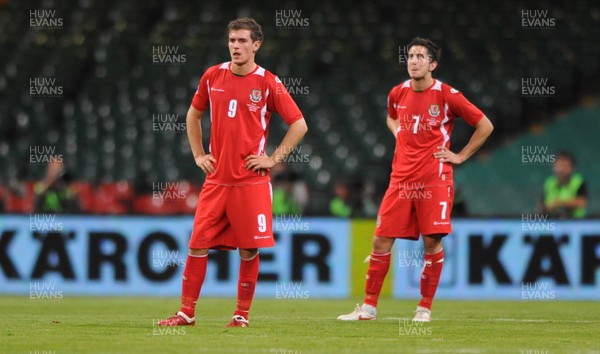 09.09.09 -  Wales v Russia - World Cup 2010 Qualifier Group Four - Aaron Ramsey of Wales looks dejected after a Russian goal. 