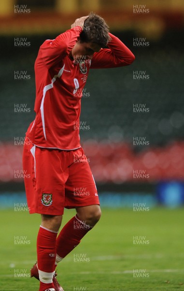 09.09.09 -  Wales v Russia - World Cup 2010 Qualifier Group Four - Aaron Ramsey of Wales looks dejected. 