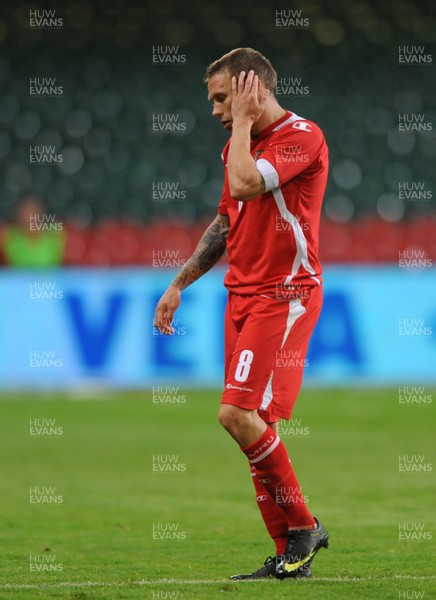 09.09.09 -  Wales v Russia - World Cup 2010 Qualifier Group Four - Craig Bellamy of Wales looks dejected. 