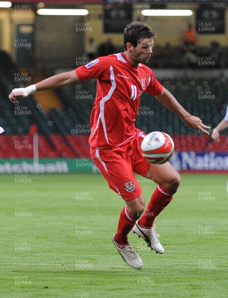 09.09.09 - World Cup Qualifying Group 4 Wales v Russia Wales' Joe Ledley  