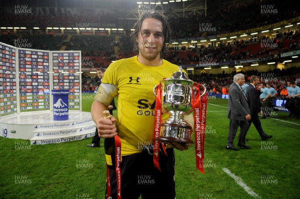 13.11.09 - Wales v Samoa - Invesco Perpetual Series 2009 - Wales' Ryan Jones with his man of the match award and the winners trophy. 