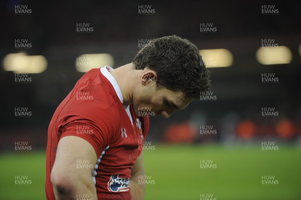 161112 - Wales v Samoa - Dove Men Series -George North of Wales looks dejected at the end of the game