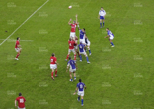 161112 Wales v Manu Samoa - Dove Men Series 2012 -Wales' Luke Charteris takes lineout ball