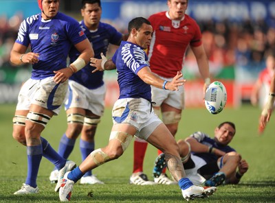 18.09.11 - Wales v Samoa - Rugby World Cup 2011 - Kahn Fotuali'i of Samoa. 