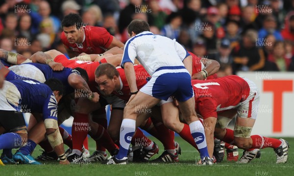 18.09.11 - Wales v Samoa - Rugby World Cup 2011 - Gethin Jenkins of Wales packs down. 