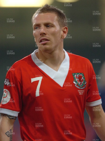 28.03.07 - Wales v San Marino - UEFA Euro 2008 Qualifying Group D - Wales' Craig Bellamy 