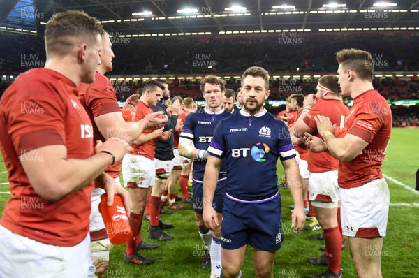 030218 - Wales v Scotland - NatWest 6 Nations 2018 - Greig Laidlaw of Scotland at the end of the game