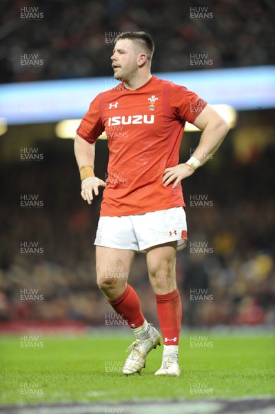 030218 - Wales v Scotland - NatWest 6 Nations - Rob Evans of Wales 