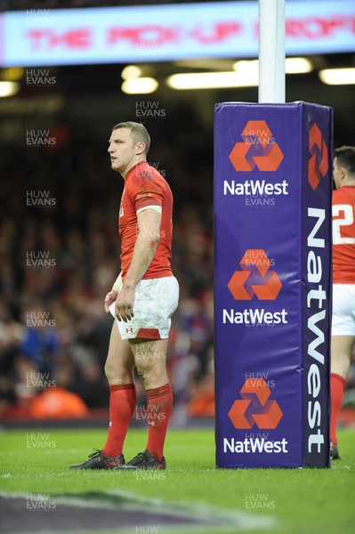 030218 - Wales v Scotland - NatWest 6 Nations - Hadleigh Parkes of Wales 