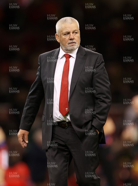030224 - Wales v Scotland - Guinness 6 Nations 2024 - Wales Head Coach Warren Gatland during the warm up