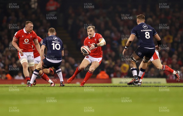 030224 - Wales v Scotland - Guinness 6 Nations 2024 - Nick Tompkins of Wales 