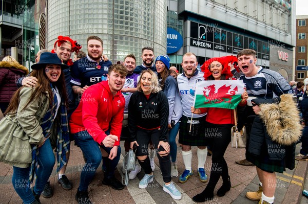 031118 - Wales v Scotland, Under Armour Series -  Wales and Scotland fans ahead of kick off 