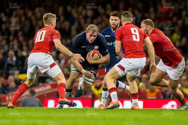 031118 - Wales v Scotland, Under Armour Series - Jonny Gray of Scotland ( with ball ) in acton 