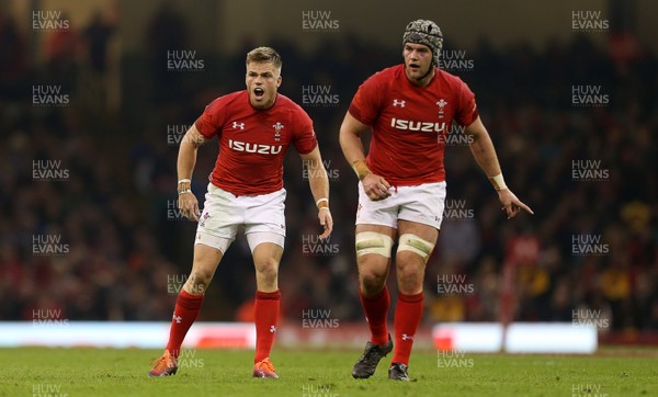 031118 - Wales v Scotland - Under Armour Series - Gareth Anscombe and Dan Lydiate of Wales