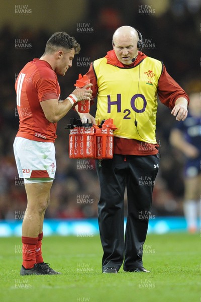 031118 - Wales v Scotland - Under Armour Series - Luke Morgan of Wales and Neil Jenkins