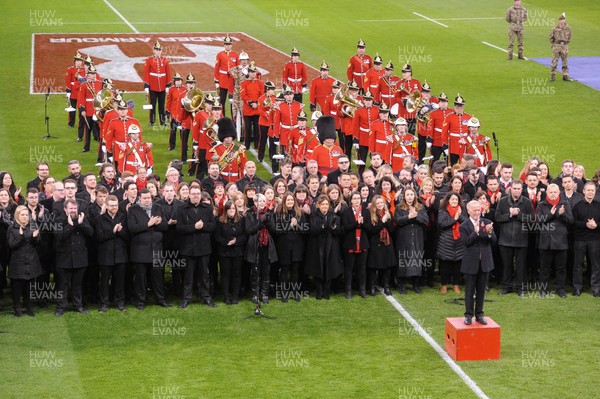 031118 - Wales v Scotland - Under Armour Series - Choir before the match
