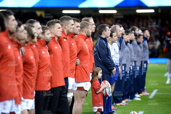 031118 - Wales v Scotland - Under Armour Series - Alun Wyn Jones during the anthems
