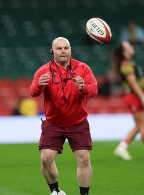 110426 - Wales v Scotland, Guinness Women’s 6 Nations - Sean Lynn, Wales Women head coach during warm up