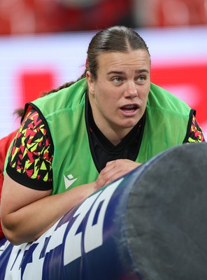 110426 - Wales v Scotland, Guinness Women’s 6 Nations - Carys Phillips of Wales during warm up