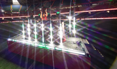 110426 - Wales v Scotland, Guinness Women’s 6 Nations - Half time performance with DJ Kay Russant