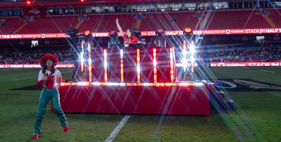 110426 - Wales v Scotland, Guinness Women’s 6 Nations - Half time performance with DJ Kay Russant