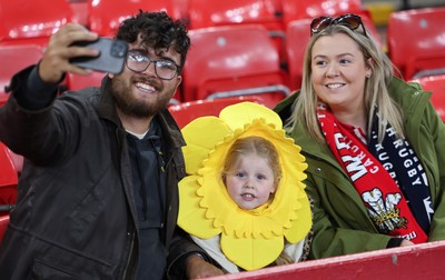 110426 - Wales v Scotland, Guinness Women’s 6 Nations - Wales fans at the match