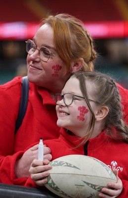 110426 - Wales v Scotland, Guinness Women’s 6 Nations - Wales fans at the match