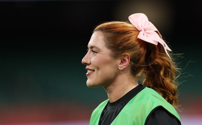 110426 - Wales v Scotland, Guinness Women’s 6 Nations - Georgia Evans of Wales during warm up