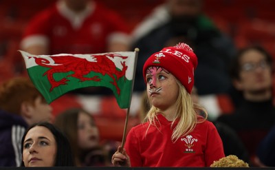 110426 - Wales v Scotland, Guinness Women’s 6 Nations - Wales fans at the match