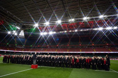 110426 - Wales v Scotland, Guinness Women’s 6 Nations - The choirs perform pre match