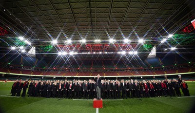 110426 - Wales v Scotland, Guinness Women’s 6 Nations - The choirs perform pre match