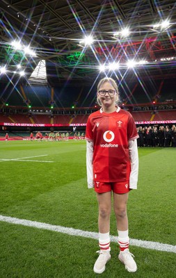 110426 - Wales v Scotland, Guinness Women’s 6 Nations - Match mascot Nell Rolfe