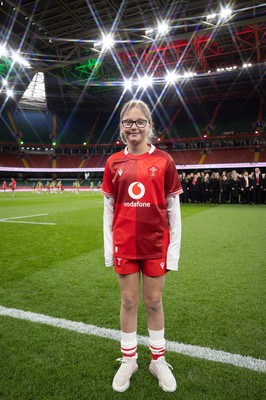 110426 - Wales v Scotland, Guinness Women’s 6 Nations - Match mascot Nell Rolfe