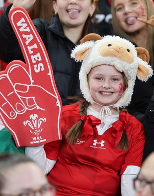 110426 - Wales v Scotland, Guinness Women’s 6 Nations - Wales fans at the match