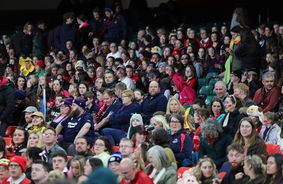 110426 - Wales v Scotland, Guinness Women’s 6 Nations - Wales fans at the match
