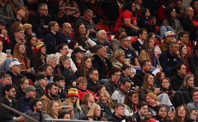 110426 - Wales v Scotland, Guinness Women’s 6 Nations - Fans watch the match