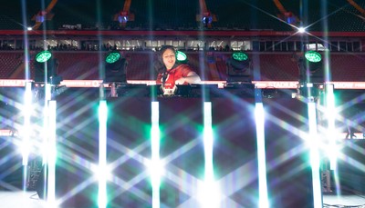 110426 - Wales v Scotland, Guinness Women’s 6 Nations - Half time show with DJ Kay Russant