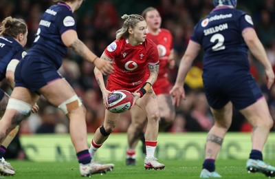 110426 - Wales v Scotland, Guinness Women’s 6 Nations - Keira Bevan of Wales