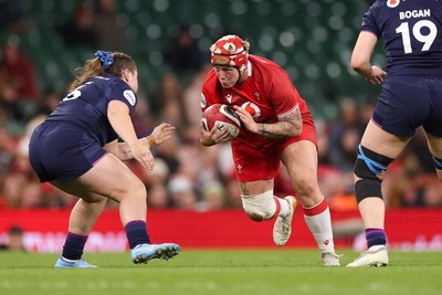 110426 - Wales v Scotland, Guinness Women’s 6 Nations - Donna Rose of Wales charges forward