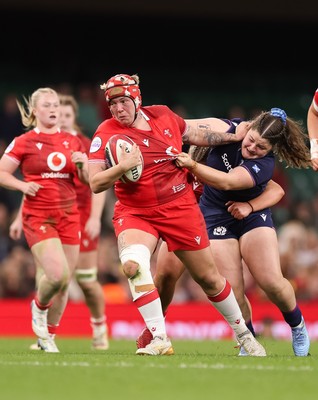 110426 - Wales v Scotland, Guinness Women’s 6 Nations - Donna Rose of Wales charges forward