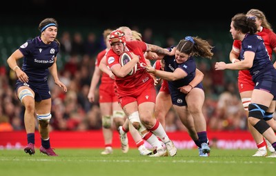 110426 - Wales v Scotland, Guinness Women’s 6 Nations - Donna Rose of Wales charges forward