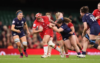 110426 - Wales v Scotland, Guinness Women’s 6 Nations - Donna Rose of Wales charges forward