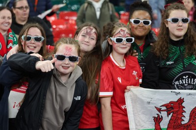 110426 - Wales v Scotland, Guinness Women’s 6 Nations - Wales fans at the end of the match