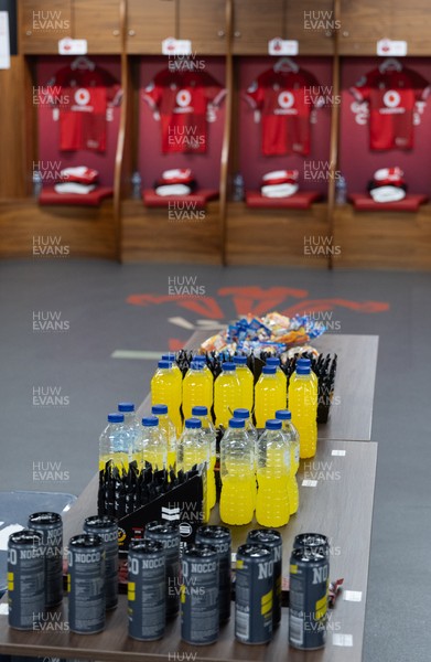 110426 - Wales v Scotland, Guinness Women’s 6 Nations - Wales match jerseys hangs in the changing room ahead of the match