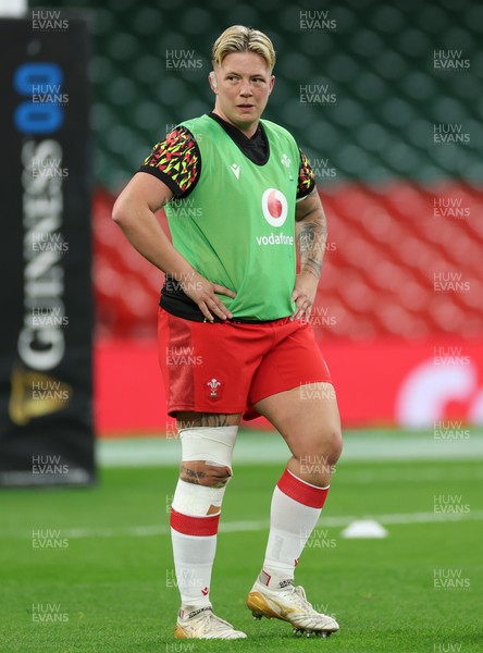 110426 - Wales v Scotland, Guinness Women’s 6 Nations - Donna Rose of Wales during warm up
