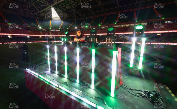110426 - Wales v Scotland, Guinness Women’s 6 Nations - Half time performance with DJ Kay Russant