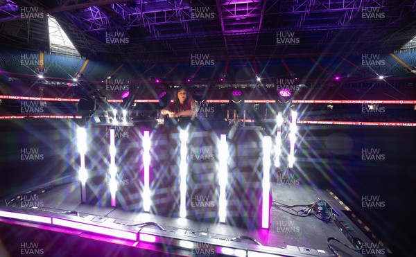 110426 - Wales v Scotland, Guinness Women’s 6 Nations - Half time performance with DJ Kay Russant