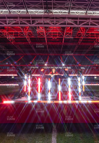 110426 - Wales v Scotland, Guinness Women’s 6 Nations - Half time performance with DJ Kay Russant